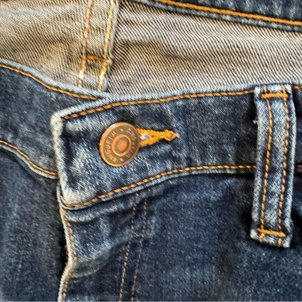 Wrangler Men's Blue Denim Jeans Straight Regular Fit Cotton Button Zip 38X34 - Picture 5 of 10